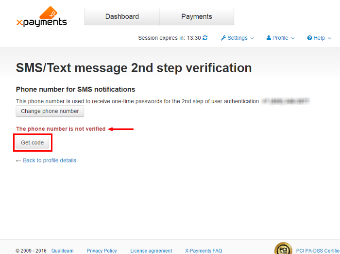 Xc3 2step sms phone verify1.png