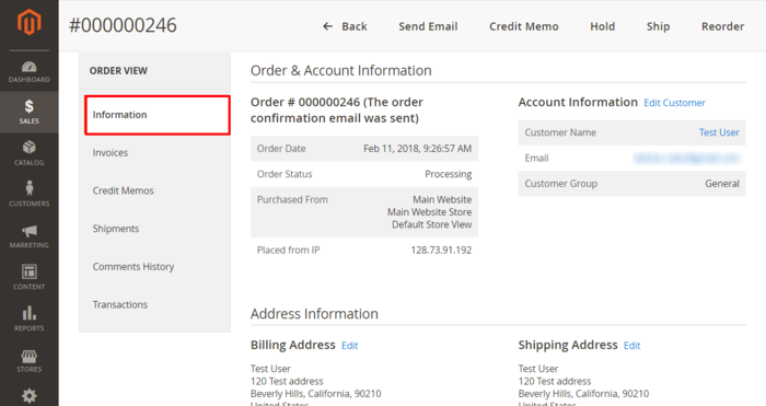 Magento2 order000000246 info.png