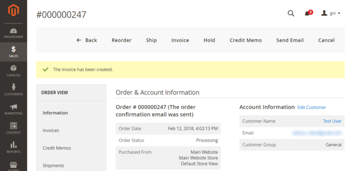 Magento2 order000000247 invoice success.png