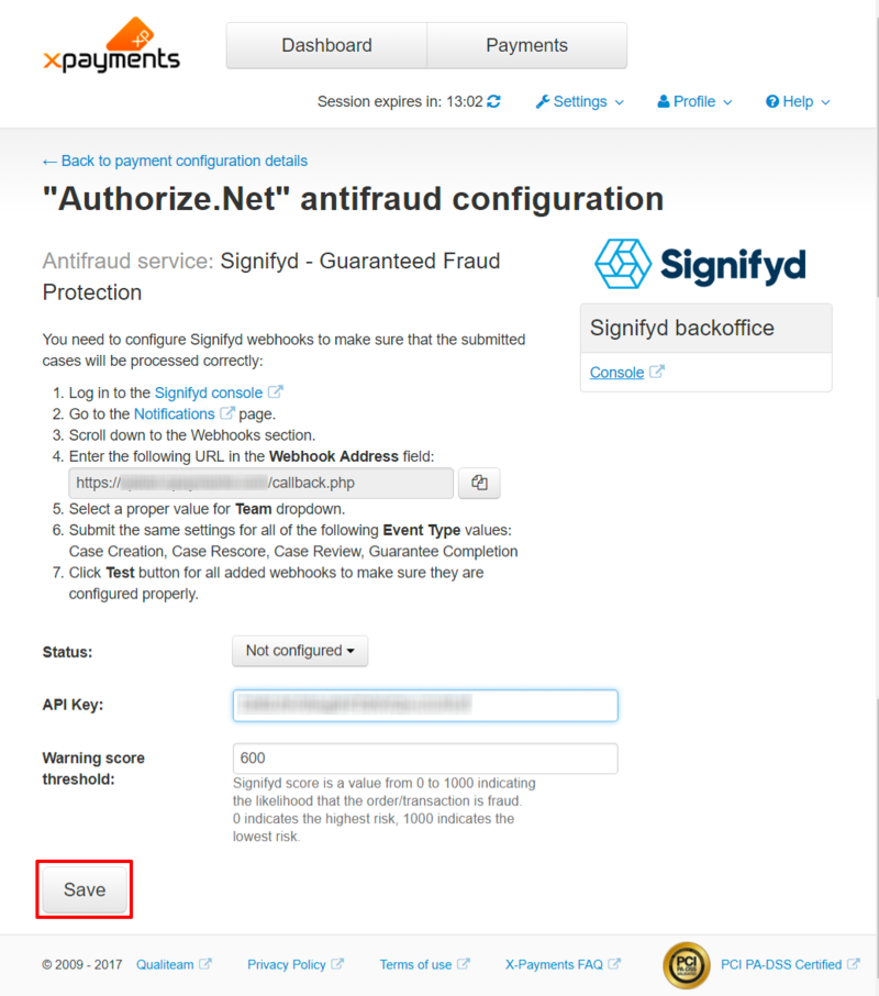 Xp31 signifyd configuration 4 auth net1 1.png